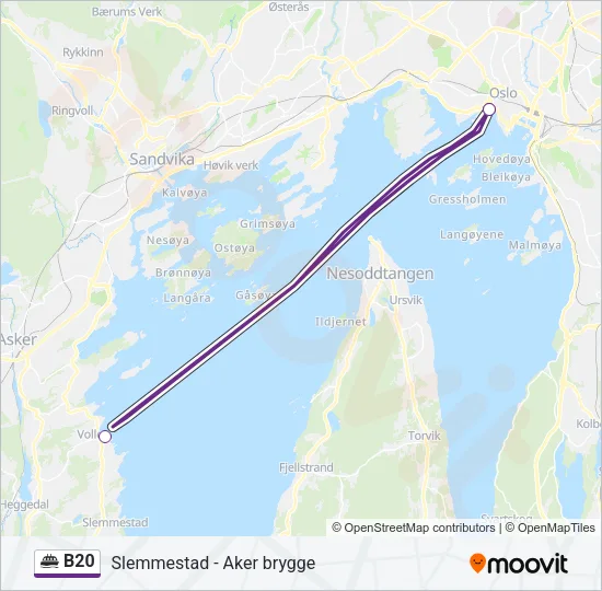B20 Ferry Line Map