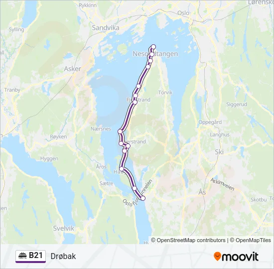 B21 Ferry Line Map