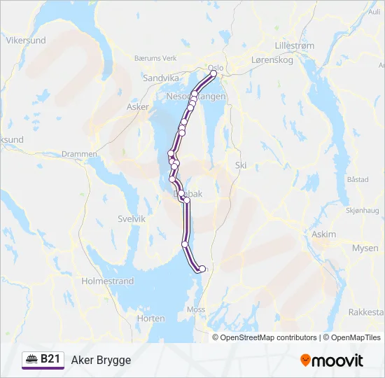 B21 Ferry Line Map