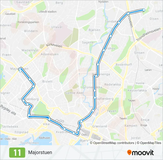 11 Light Rail Line Map