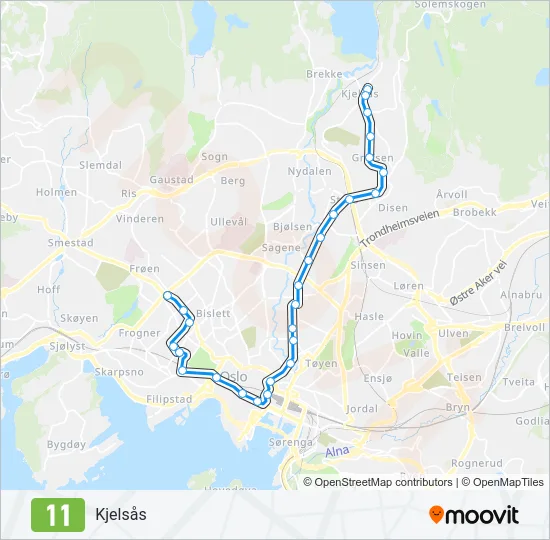 11 Light Rail Line Map