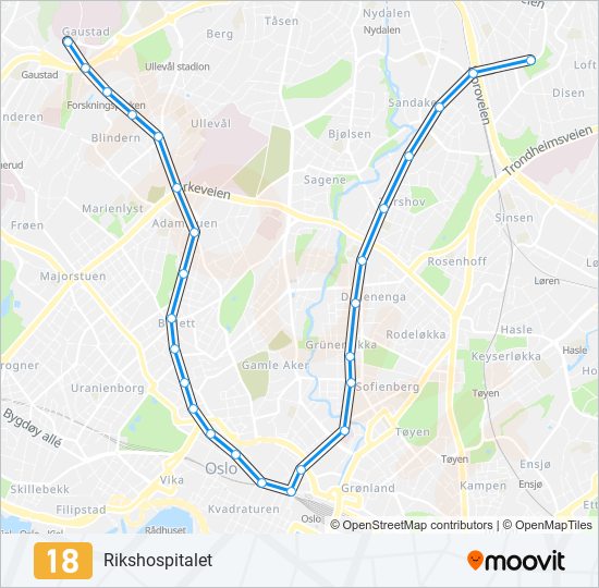 18 light rail Line Map