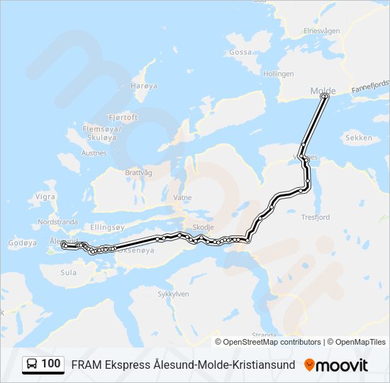 100 Bus Line Map