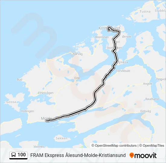 100 Bus Line Map