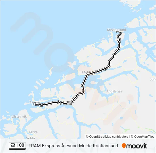 100 Bus Line Map