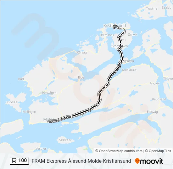 100 Bus Line Map