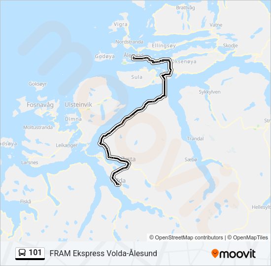 101 Bus Line Map