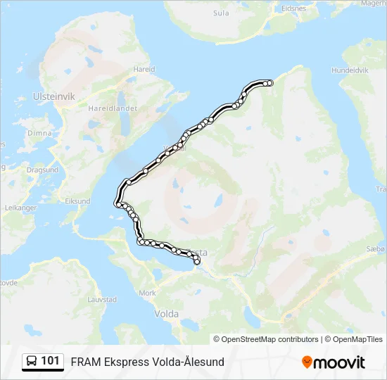 101 Bus Line Map