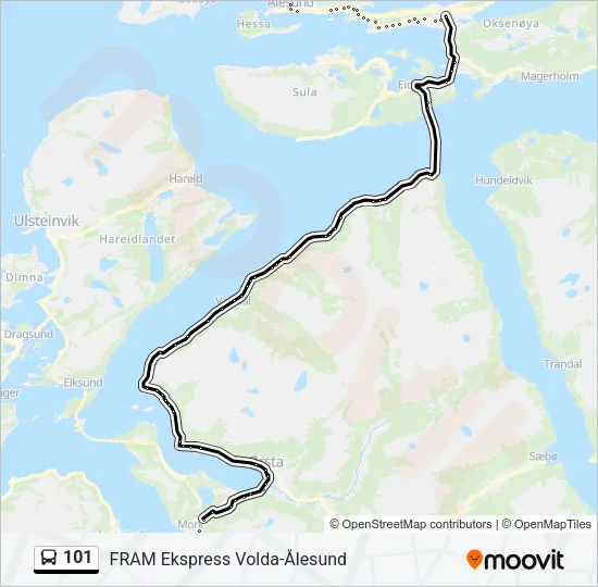 101 Bus Line Map
