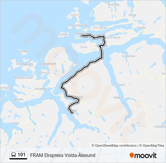 101 bus Line Map