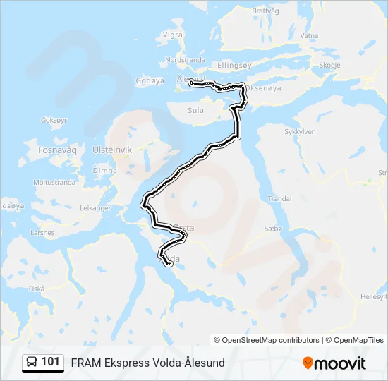 101 Bus Line Map