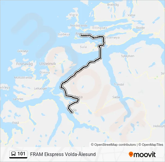101 Bus Line Map