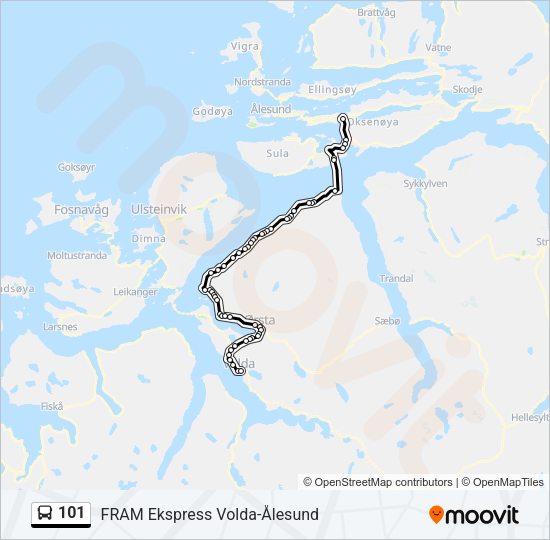 101 Bus Line Map