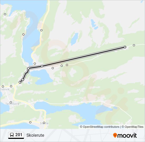 201 Bus Line Map