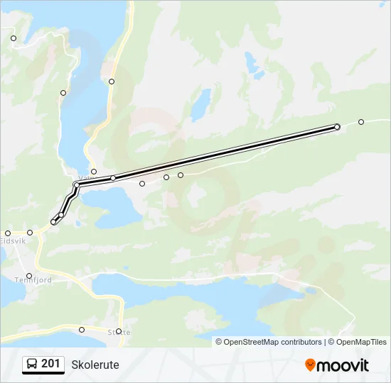 201 Bus Line Map