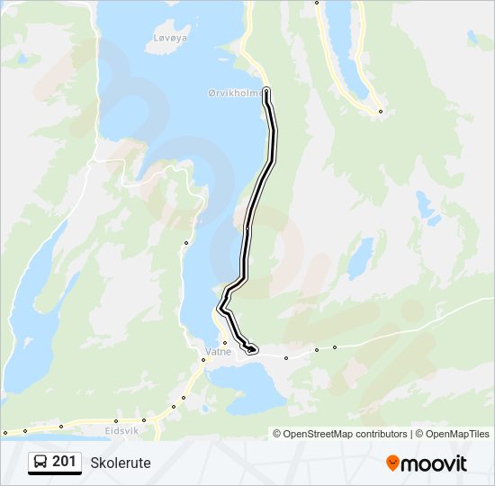 201 Bus Line Map