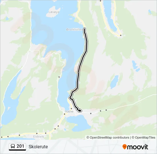 201 Bus Line Map
