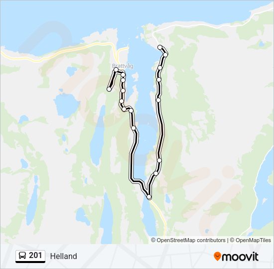 201 Bus Line Map