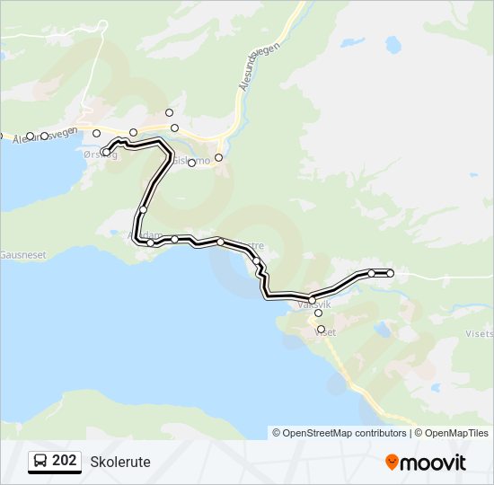 202 Bus Line Map