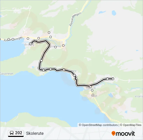 202 Bus Line Map