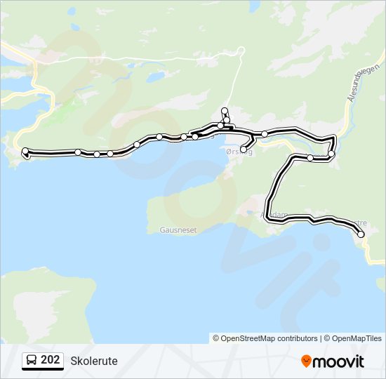 202 Bus Line Map