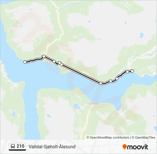 210 Bus Line Map