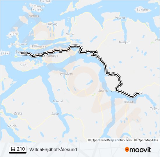210 Bus Line Map