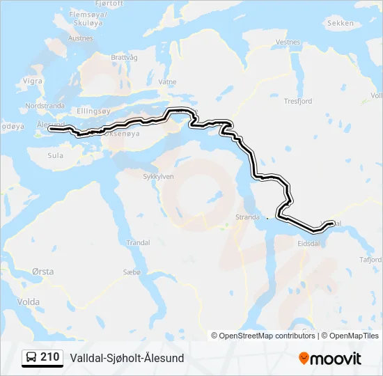 210 Bus Line Map