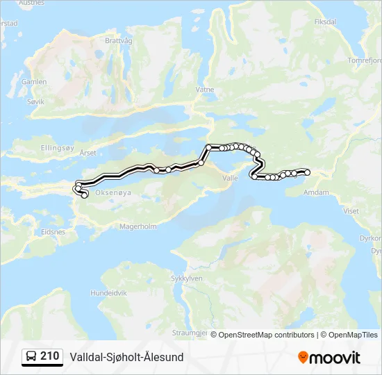210 Bus Line Map