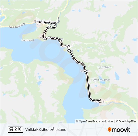210 Bus Line Map
