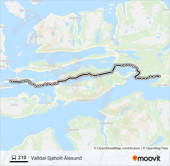 210 Bus Line Map