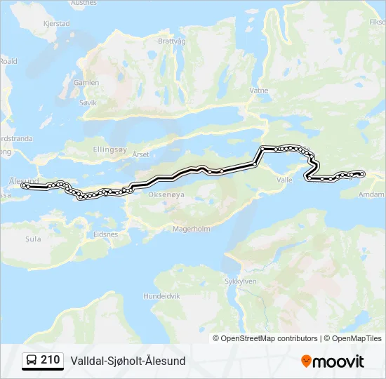 210 Bus Line Map