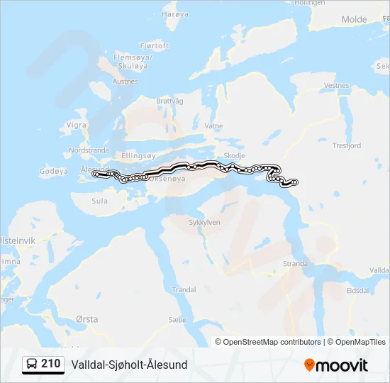 210 Bus Line Map