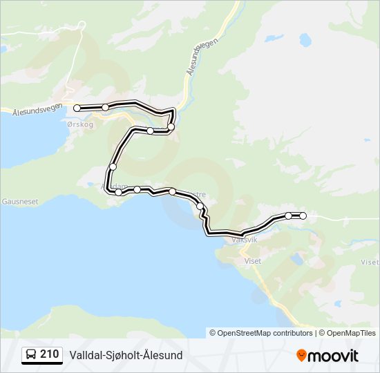 210 Bus Line Map