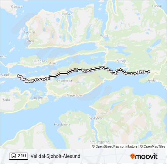 210 Bus Line Map