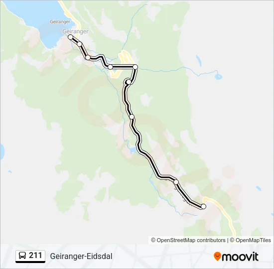 211 Bus Line Map