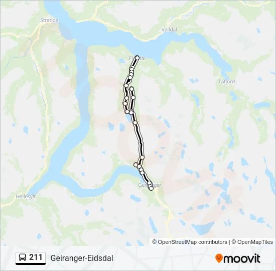 211 Bus Line Map