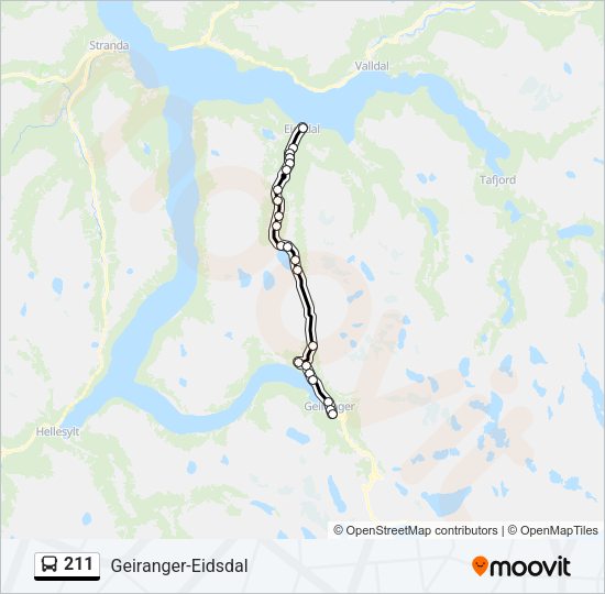 211 Bus Line Map