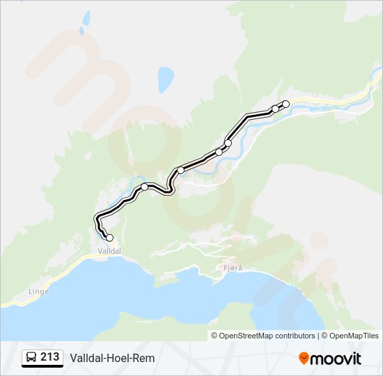 213 Bus Line Map