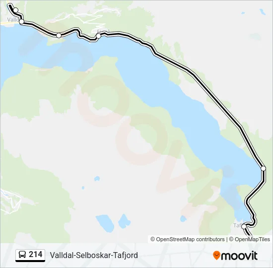 214 Bus Line Map