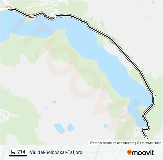 214 Bus Line Map