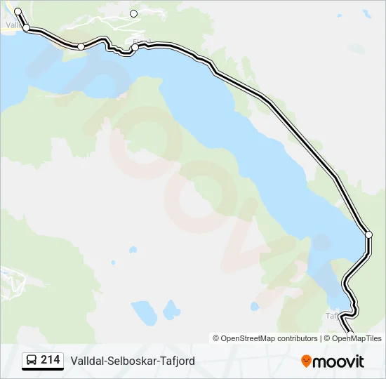 214 Bus Line Map