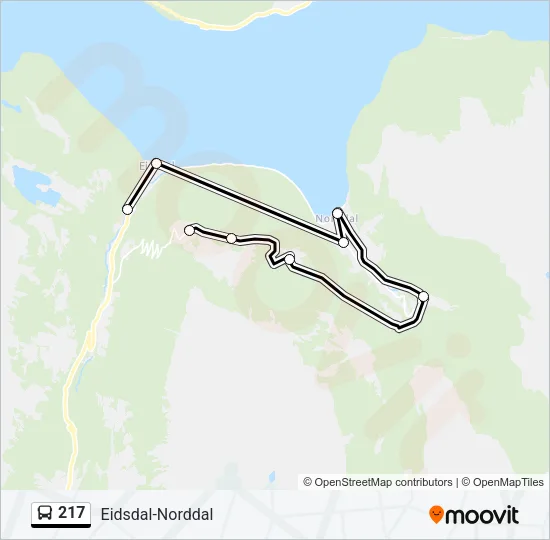 217 Bus Line Map
