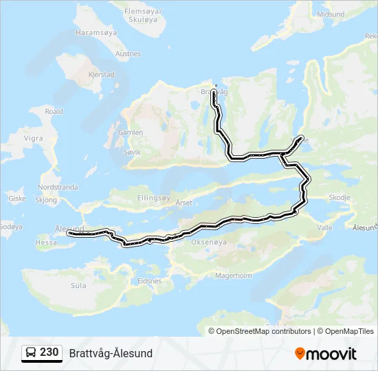 230 Bus Line Map