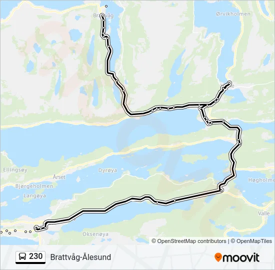 230 Bus Line Map