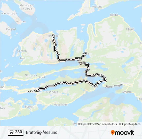 230 Bus Line Map