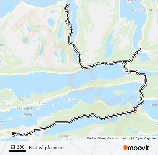 230 Bus Line Map