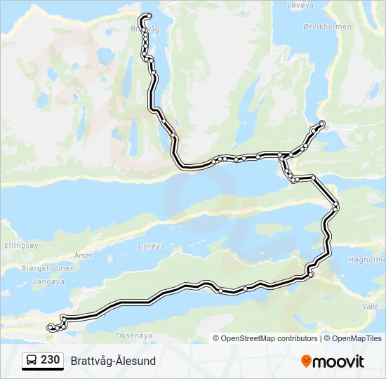 230 Bus Line Map