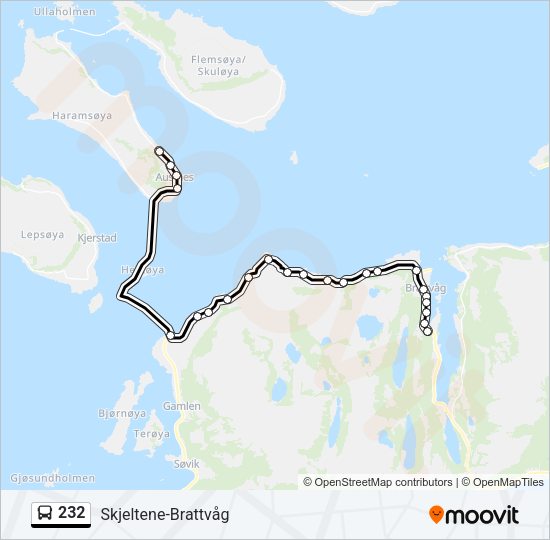 232 Bus Line Map