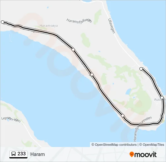 233 Bus Line Map